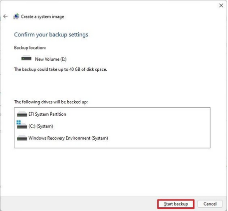 Backup Windows 11
